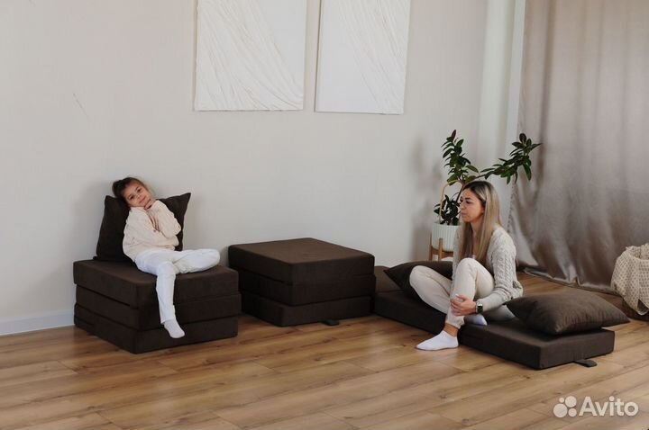 Диван модульный трансформер на 3 кровати