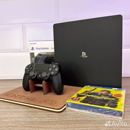 Sony PS4 Slim +Cyberpunk 2077+2 Джойстика