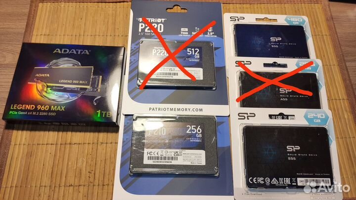 Ssd m2/sata 240/480/512/1tb