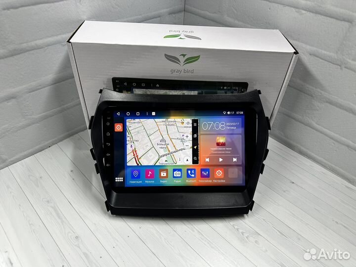 Магнитола андроид GrayBird Hyundai Santa Fe 3 4/64