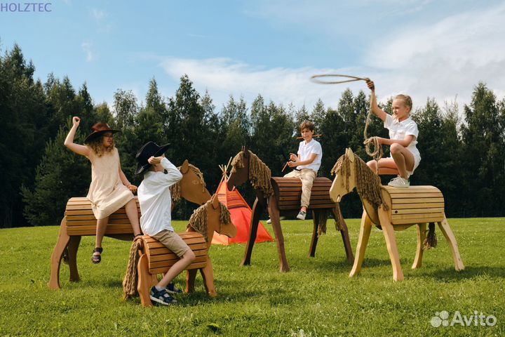 Деревянная лошадка для ребенка от 3х лет