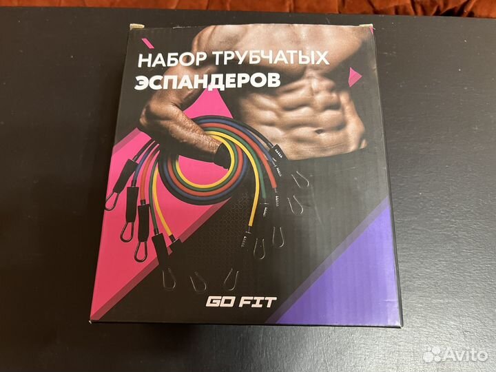 Набор трубчатых эспандеров GO FIT PRO для фитнеса