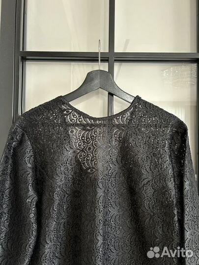 Платье прозрачное гипюр кружево сетка черное