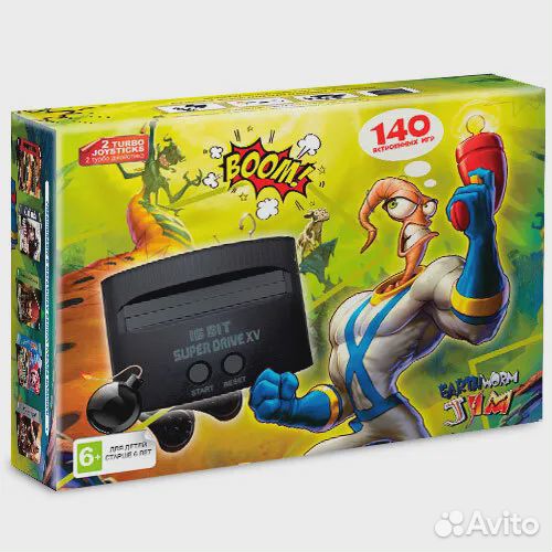 Игровая приставка 16bit Super Drive Червяк Джим