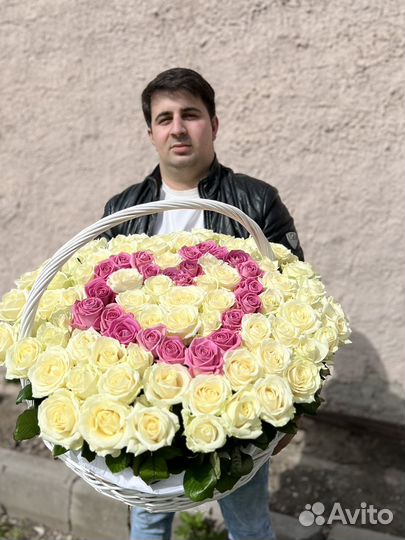 101 роза сердце