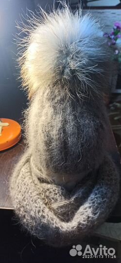 Шапочки, варежки, снуд из пуха бобтейла