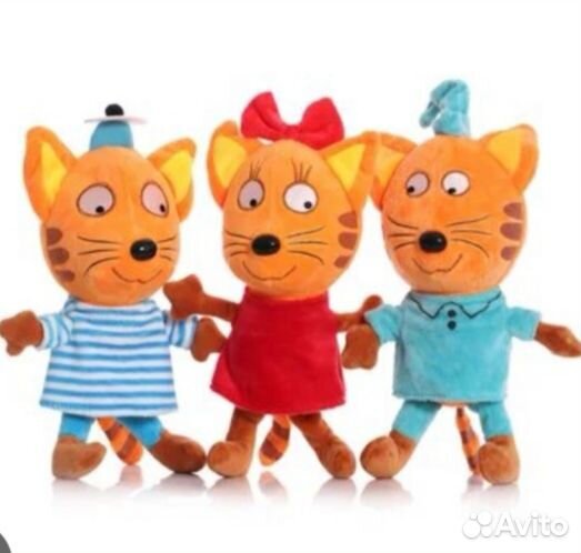 Мягкие игрушки Три кота музыкальные