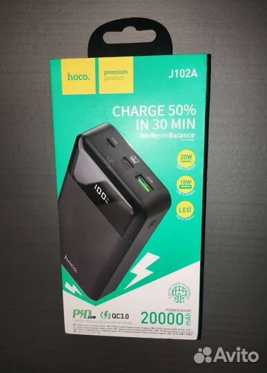 Новый hoco j102a 20W 20000mah Внешний аккумулятор