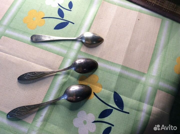 Ложка чайная мельхиор под золото СССР