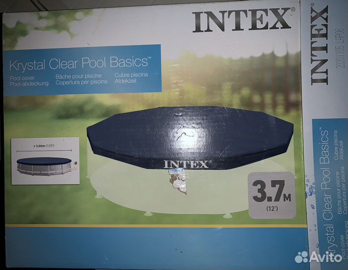 Каркасный бассейн intex 3.7 м 76 см