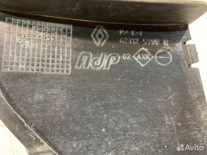 Воздуховод радиатора передний правый Renault Logan