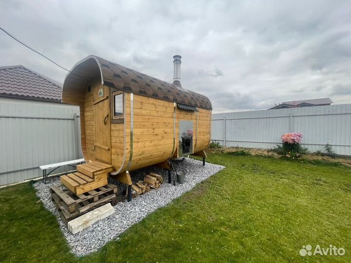 Баня бочка квадро из кедра