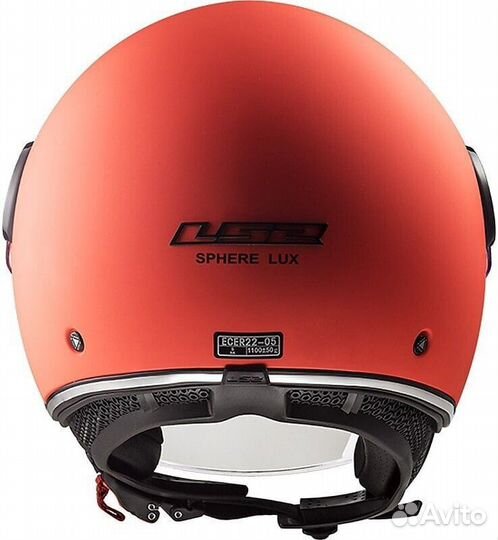 Motorcycle Мотошлем Jet Ls2 OF558 sphere LUX Solid Matt Orange + Smoked визор