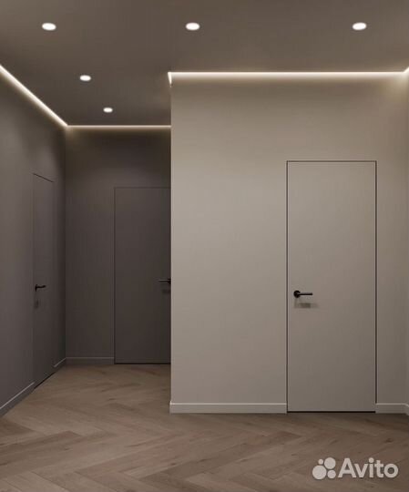 Комплект скрытых дверей с коробом petma