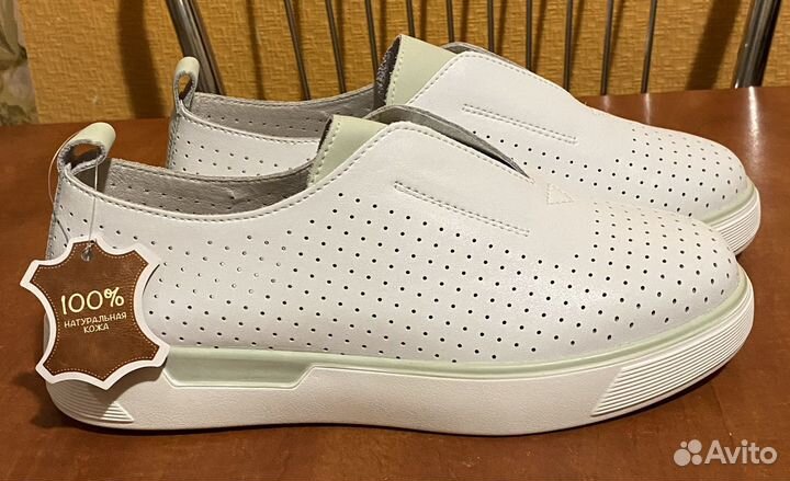 Макасины, слипоны кожаные 39 размер