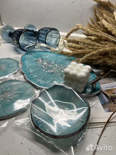 Сервировочный набор из эпоксидной смолы