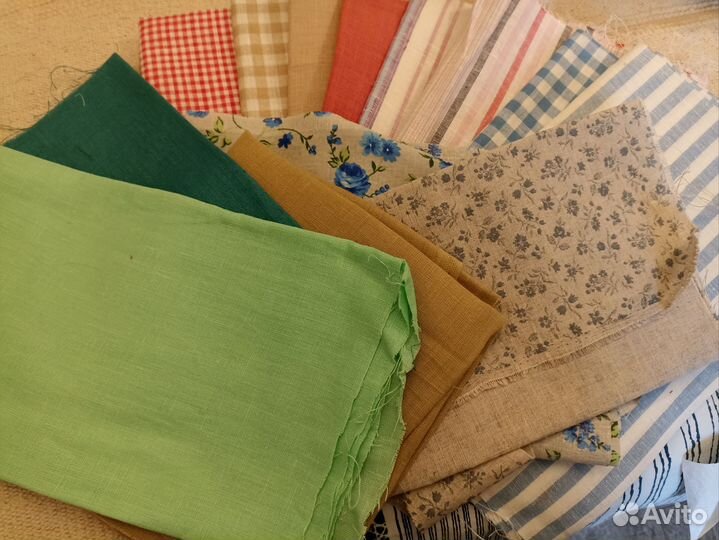 Отрезы ткани пакетом для рукоделия