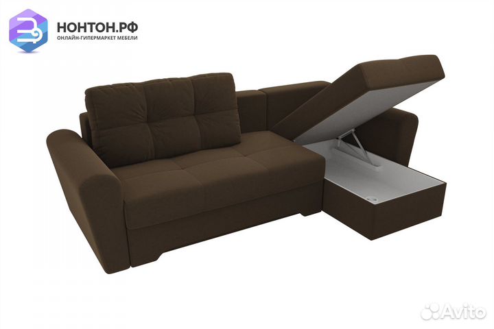 Диван угловой еврокнижка Амстердам микровельвет ко