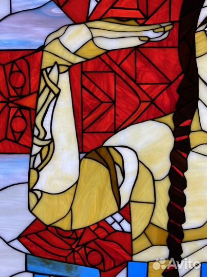 Настоящий витраж из художественного стекла rhcp