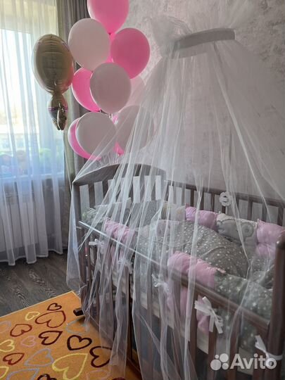 Балдахин в кроватку с держателем