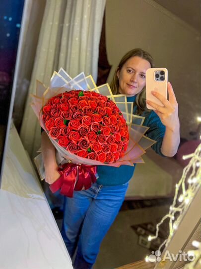 Букеты из 51, 101 розы доставка
