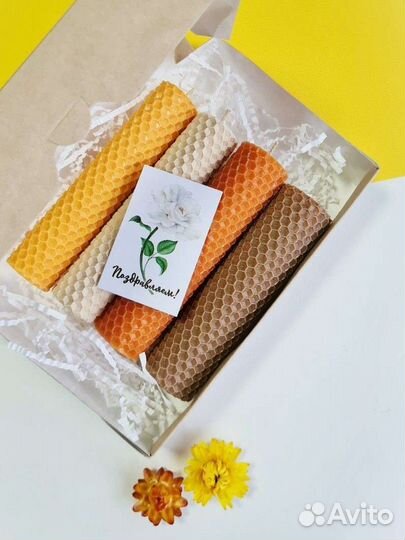 Свечи медовые в подарок. Ручная работа. Опт