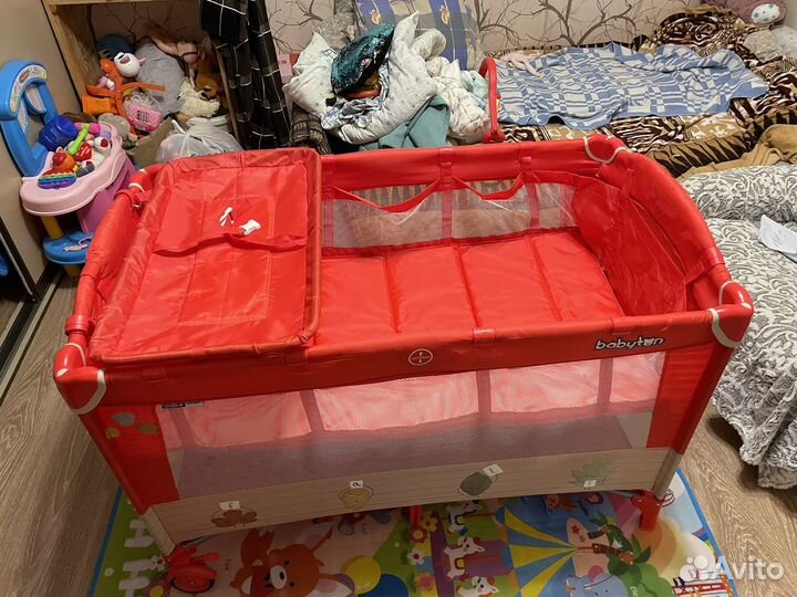 Детская кроватка манеж складная