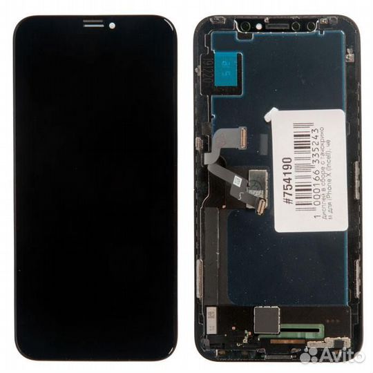 Дисплей в сборе с тачскрином для iPhone X, черный