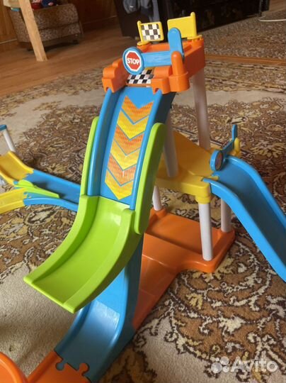 Большой трек smoby Vroom planet с 2 машинками