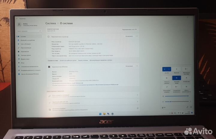 Ноутбук Acer aspire 3