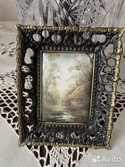 Картина шелкография в бронзе