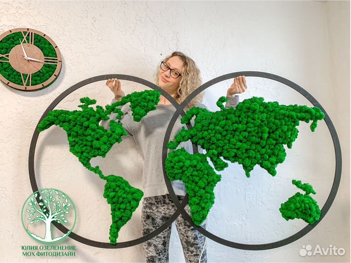 Панно панели фитостена декор мох стабилизирован