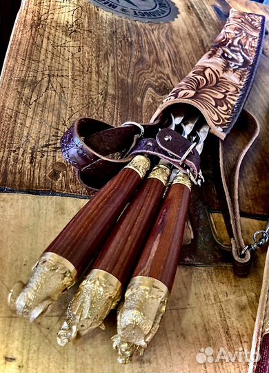 Шампура подарочные с головами животных