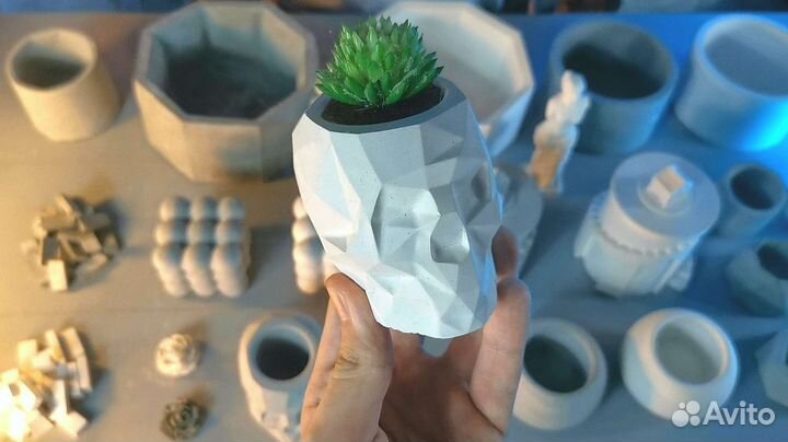 Череп органайзер из гипса