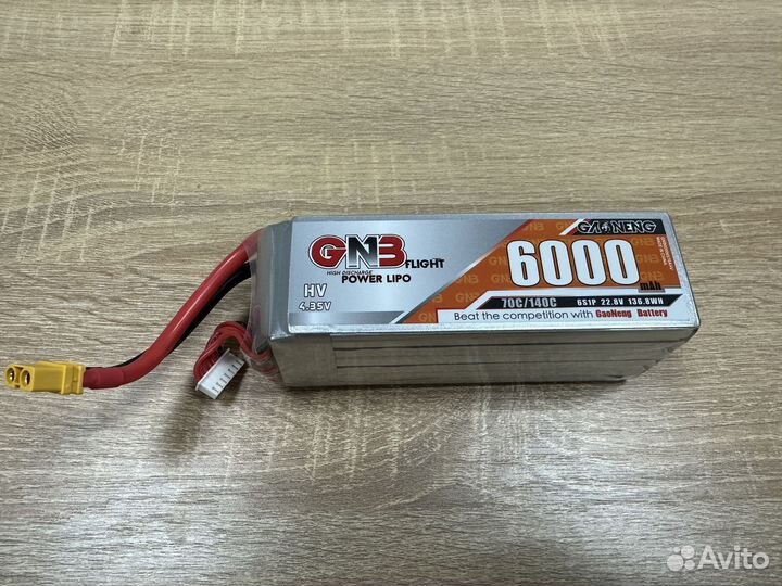 Аккумулятор для FPV дрона GNB 6000 mAh 6S 70С XT60