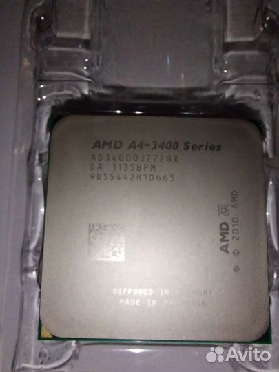 Процессор AMD A4-3400 Llano FM1, 2 x 2700 мгц
