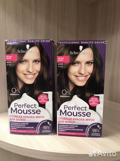 Краска для волос Perfect mousse Schwarzkopf 600