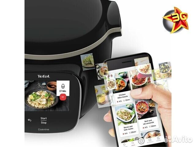 Мультиварка-скороварка Tefal Cook4me Touch CY912832
