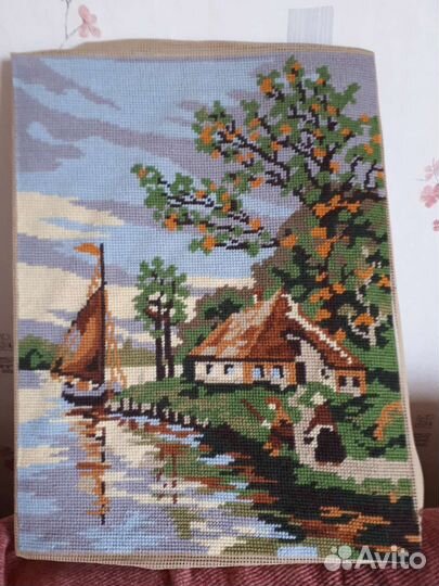 Картины вышивка ручные крестом