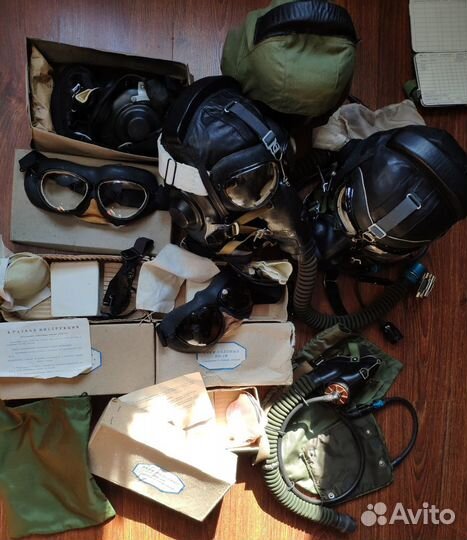 Шлемофоны лётные шл(з) ввс СССР с км, по, ла