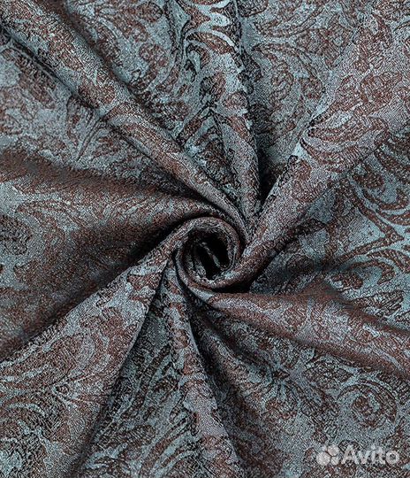 Штора портьерная Флоренция 175х260 см бирюза 1 шт;