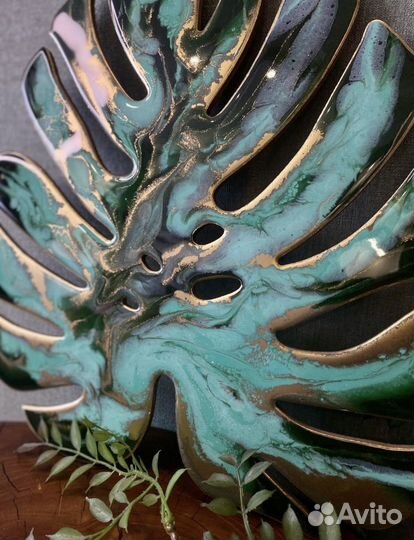 Панно подставка лист Монстеры