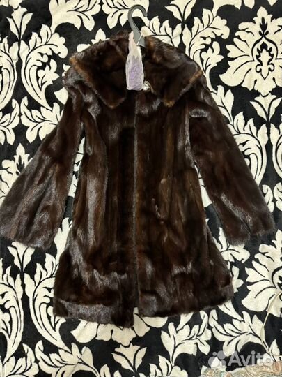 Шуба норковая 42 44 длинная, женская