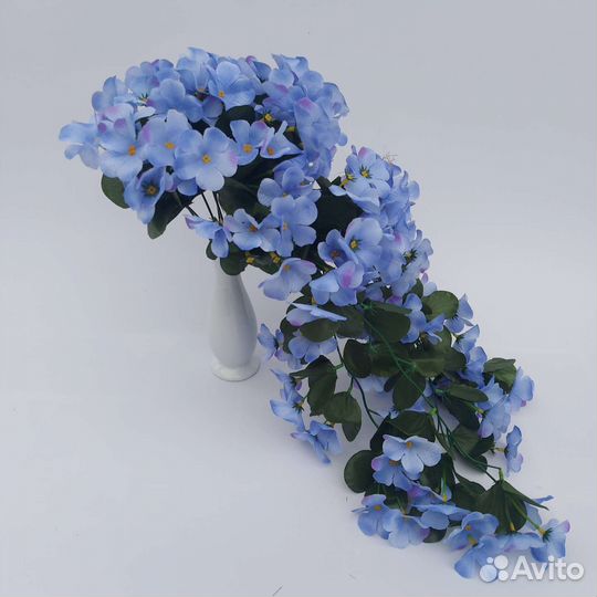 Искусственные цветы Фиалки свисающие, ампельные