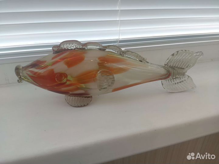 Статуэтка стекло,рыба