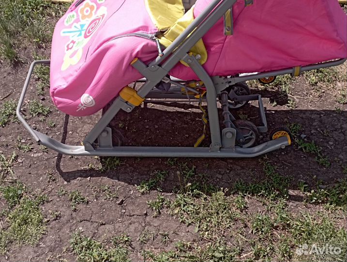 Детские санки коляска ника