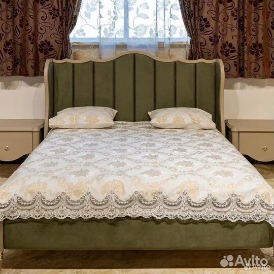 Спальня София бежевый/зелёный Арида