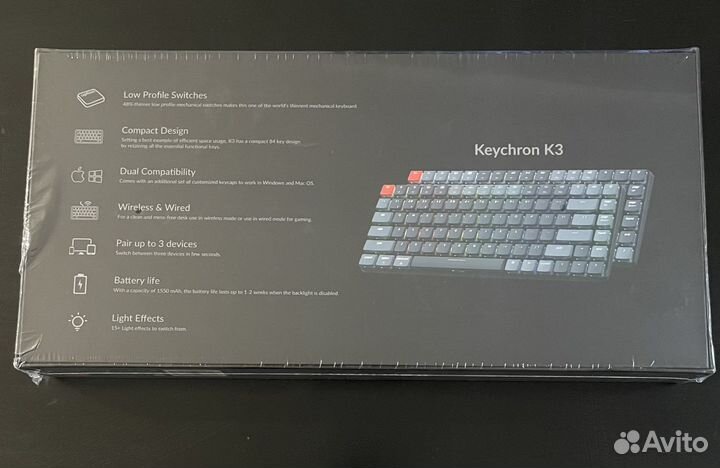 Механическая клавиатура Keychron k3 red switch