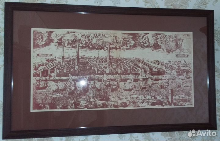 Внутренний конверт RiTonis в раме под стеклом