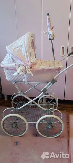 Коляска для куклы Романтик с сумочкой и зонтиком